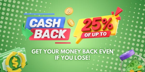 Daily rebate promotion banner for game sessions